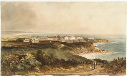 Cullercoats (bodycolour, lápis e wc no papel)